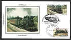 Australia Railway Letter stamp $1.50 on 1985 T.P.O.1 NORTH WEST Benham silk FDC