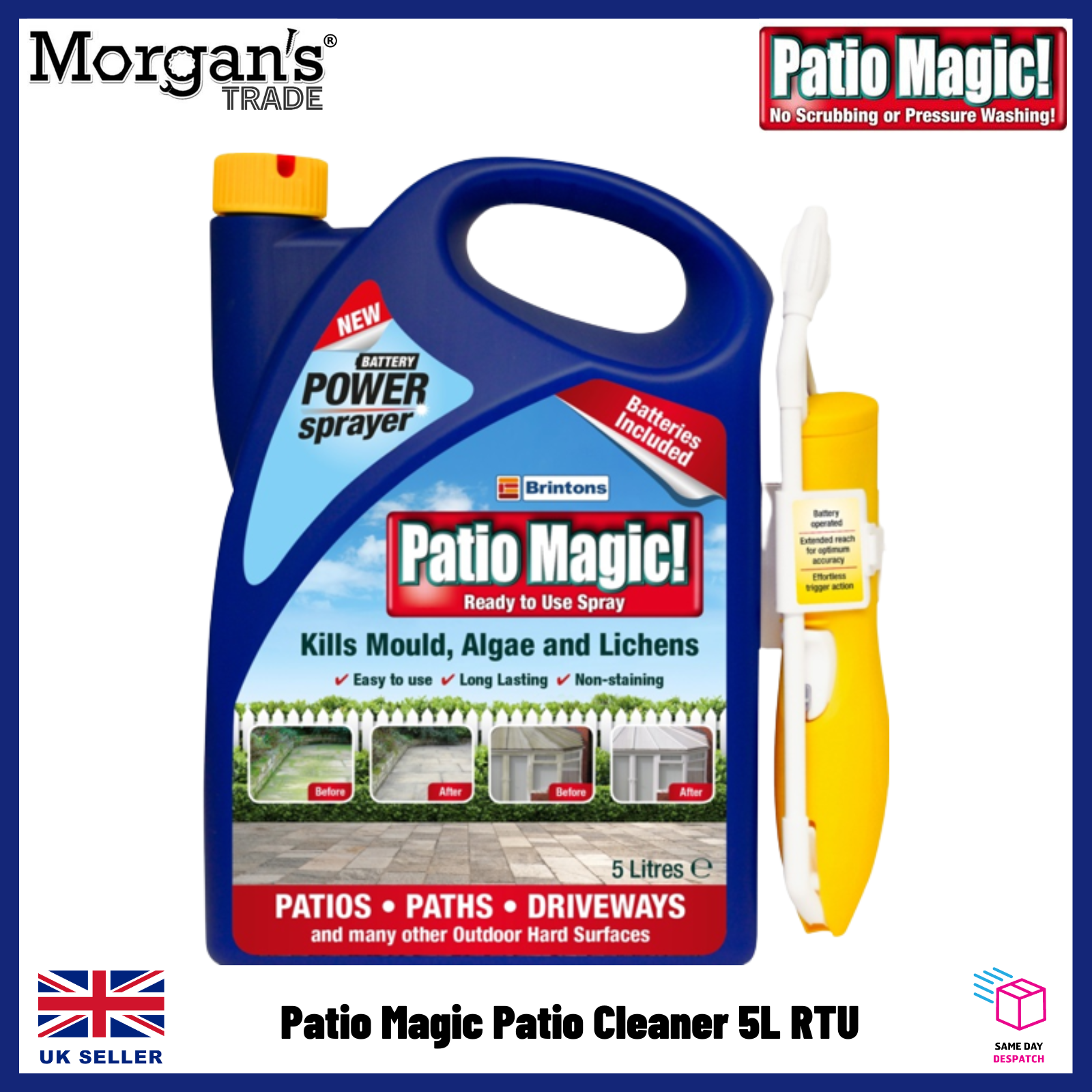 Patio Magic Patio Cleaner Outdoor RTU Concentrate Results In 24 Days