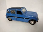Vintage Burago Renault 4 Safari  ~ blue Made In Italy ~ 1/24 Moving Doors, Trunk