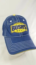 Autographed Marcos Ambrose #47 Bush's Best Nascar Racing Cap Hat OSFA Blue