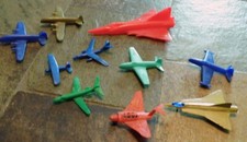 Vintage Group of small plastic planes and jets