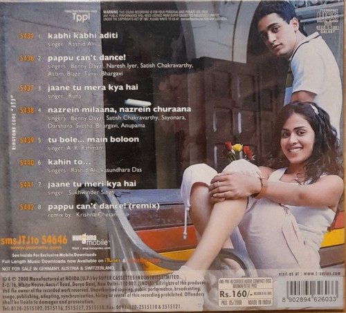 Jaane Tu .Ya Jaane Na- A R. Rahman ,Bollywood Movie Songs CD,Brand New - Picture 2 of 2