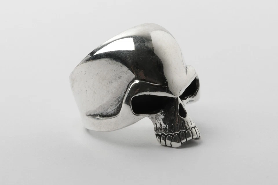 Keith Richards Anello Teschio 925 Argento Sterling UOMO Nuovo Rocker Gotico S 10 - Immagine 4 di 4