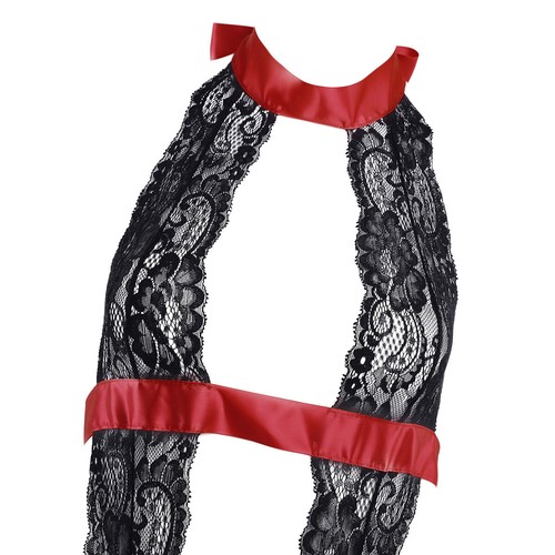 Sexy Lencería Para Mujer Sin Espalda Body Prendas para dormir Babydoll Encaje Tanga con - Imagen 25 de 59
