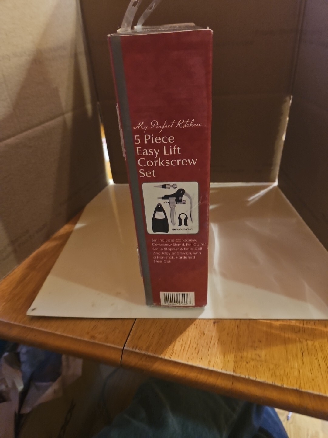 5-Piece Easy Lift Corkscrew Set - Zinc Alloy Original Box