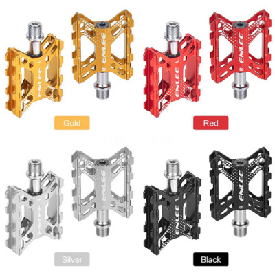 #ad ENLEE Mountain Bike Pedals Aluminum Alloy MTB Sealed DU Bearing Pedals 9 16” $14.03