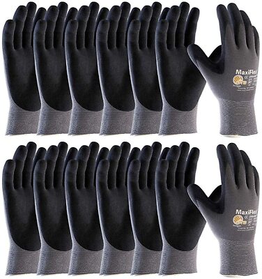 12- 34-874 MaxiFlex Foam Nitrile Grip Palm Coated PROTECTIVE WORK GLOVES SMALL