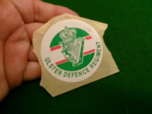 Ulster defense defence Regiment sticker 2.5" round appromimately  E56
