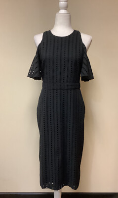 NWT Banana Republic Black Eyelet Lace Dress 4 | eBay