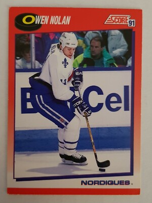NHL Card, Owen Nolan, #143, Quebec Nordiques, Score, 1991, Bilingual