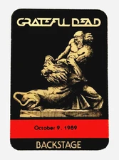 Grateful Dead Backstage Pass Warlocks 1989 Hampton Virginia VA 10/9/89 10/9/1989