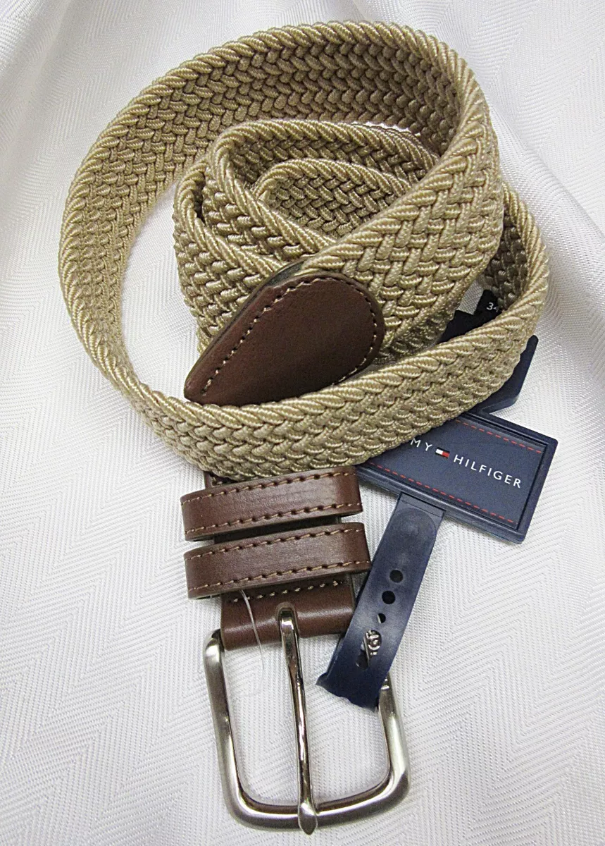 Svin Aftensmad Claire Tommy Hilfiger Elastic Fabric Woven Stretch Belt Size 30-32 Fits Waist up  38&#034; | eBay