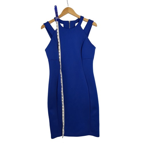 Vestido Calvin Klein para mujer 8 azul real cambio sin mangas corte forma ajuste - Imagen 8 de 12