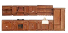 Quarter Inch Scale JBM Walnut Kitchen Set of 8