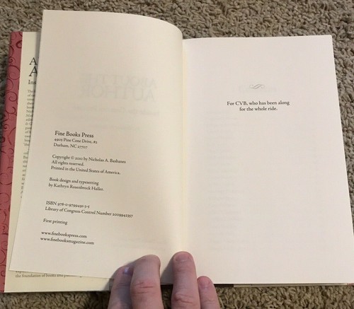 BASBANES ABOUT THE AUTHOR 2010 1ST ED HC/DJ Former Library Stamp FAMOUS WRITERS - Picture 7 of 12