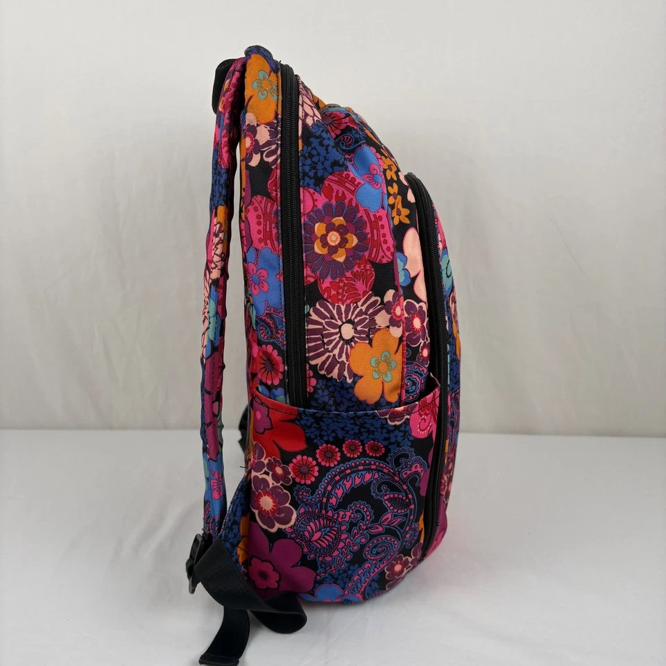 Vera Bradley Campus Backpack Floral Fiesta Pattern School Travel Book Bag - Image 4 of 4