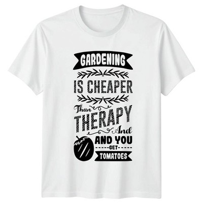 Gartenarbeit ist billiger als Therapie T-Shirt Tomate Geburtstag Geschenk für Sie und Ihn