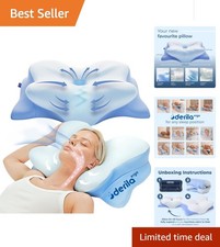 Ergo Cervical Neck Pillow - Cooling Memory Foam for Ultimate Comfort 21.25x14.17