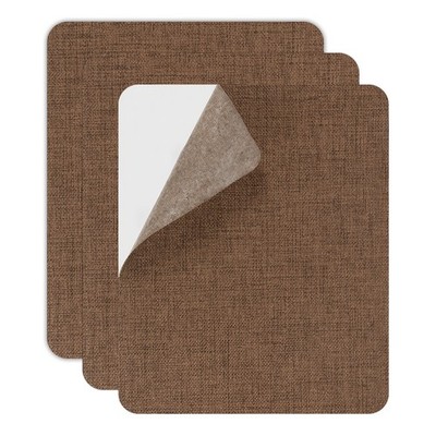 3Pcs 9 x 11'' Canvas Repair Patch Self-Adhesive Linen Fabric Patch Coffee