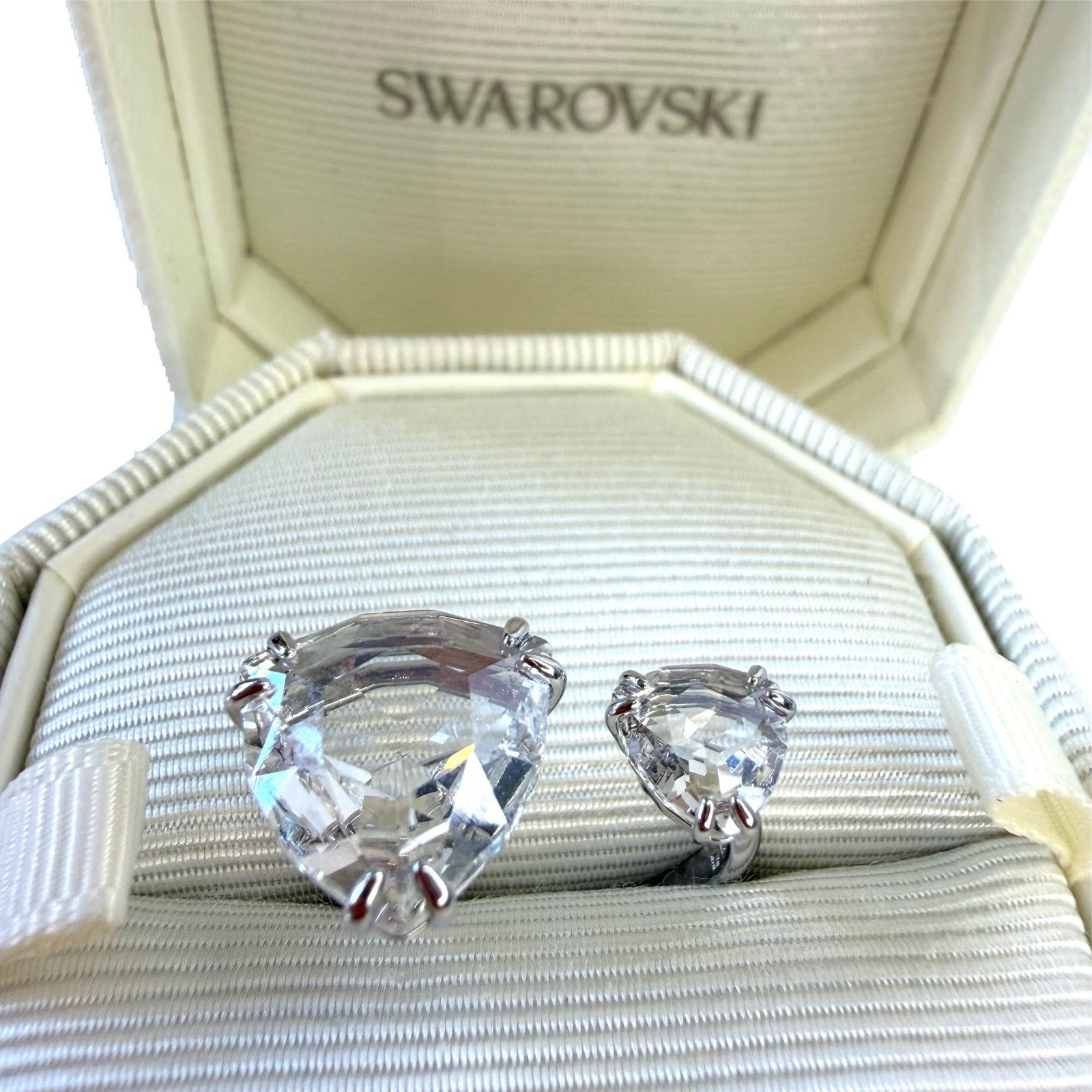 SWAROVSKI Ring Size 52 Mesmera Silver Rhodium Plated UK L New In Box
