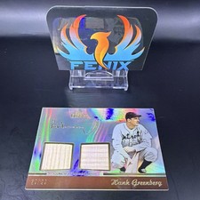Topps 2011 Topps Tribute Dual Relic Hank Greenberg Tigers #TDR-HG /99