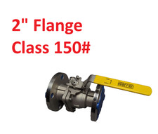 WARREN 2" Flange Ball Valve Class 150# 6156C Stainless Steel Full Port Locking
