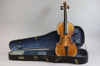 Geige mit Zettel Johannes Antonius Marchi Anno 1662 Koffer (IH957)