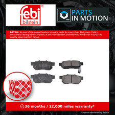 Brake Pads Set fits HONDA JAZZ 1.3 Rear 2002 on L13Z1 43022SAAE50 43022SAAE51
