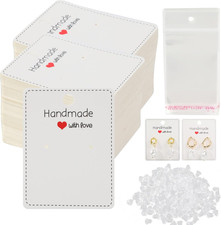 150 Pack Earring Cards for Jewelry Packaging DIY Earrings Holder Display Card wi
