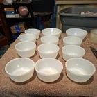 Set of 12 Vintage Fire-King Anchor Hocking Custard Cups 434 Milk Glass 6 oz A2