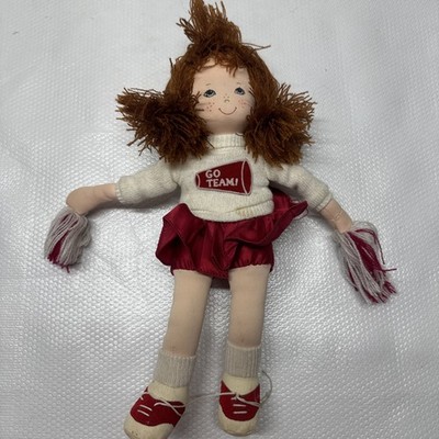 Vintage Russ Bernie And Co Cheerleader Doll, Style 787, Approx 12  Tall Red & Wh