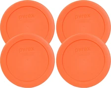 2 Cup round Storage Cover #7200-PC for Glass Bowls (4, Orange)