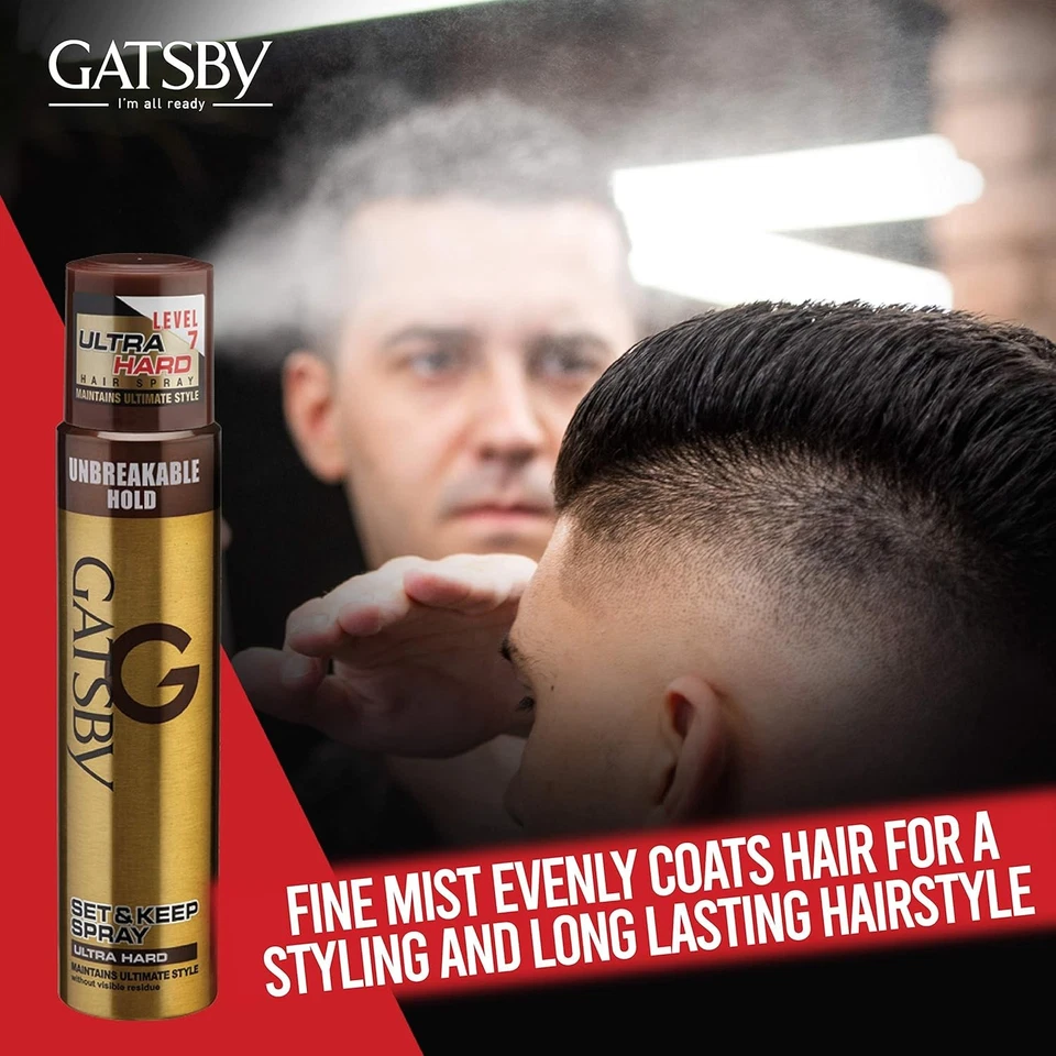 Gatsby Set Und Imker Haarspray Ultra Hart für Herren 250ml - Bild 4 von 4