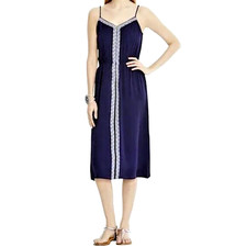NWT NEW Two by Vince Camuto Evening Navy Mosaic Isle Dress Size L MSRP $159