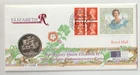 21/4/1996 UK GB £5 Coin Cover - Her Majesty Queen Elizabeth II 70th Birthday