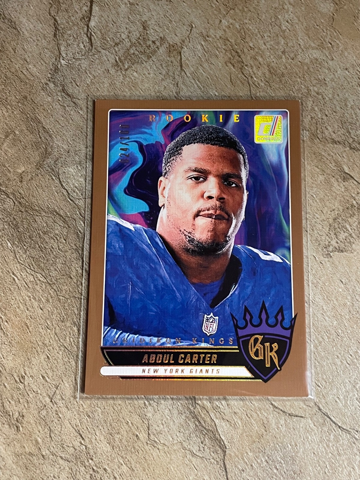 2025 Panini Donruss Abdul Carter Rookie Gridiron Kings Insert #024/100