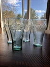 Vintage Coca Cola Glass Collectible Registered Trademark Embossed Set Of 4