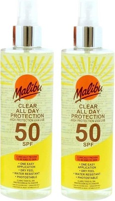 Malibu Clear All Day Protection High Protection LSF 50 Dry Feel 2x200ml OHNE DECKEL