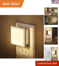 Compact Waterproof LED Night Lights with Motion Sensor - 2 Pack for Home