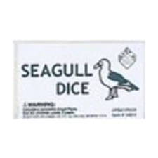 Koplow Animal Dice d6 16mm Seagull Dice - White w/Grey (5) NM