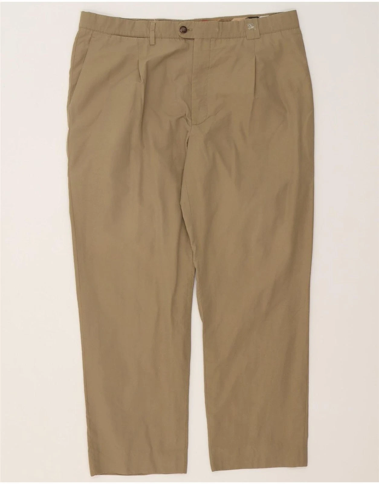 Burberry Mens Pegged Suit Trousers IT 50 Large W36 L27 Beige Cotton EA64