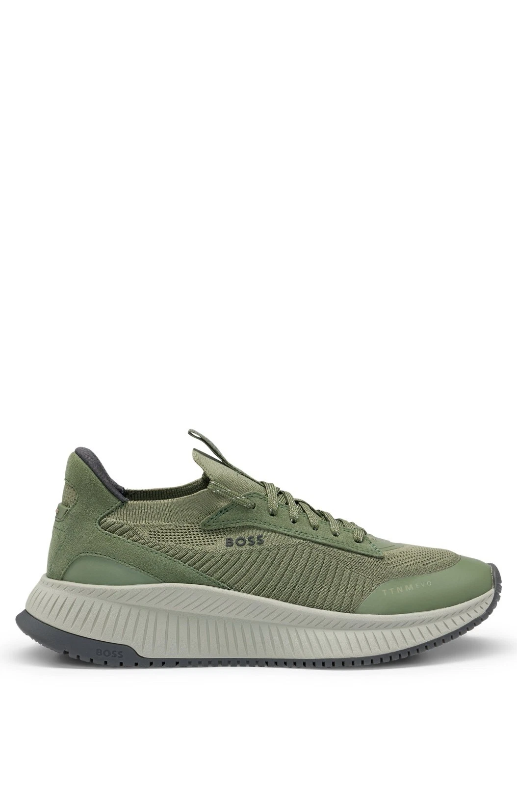 Mens BOSS Trainers Dark Green Casual Sneakers With Logo TTNM Evo Slon - Size 11
Opens in a new windo