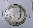 1912 P-SILVER  Barber Half Dollar VERY NICE