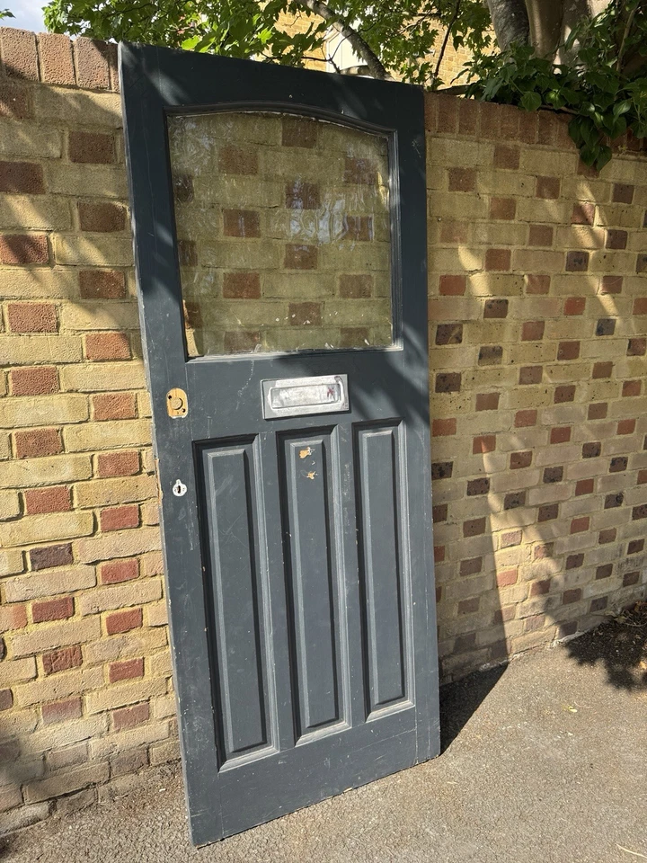 Reclaimed Old Victorian Edwardian Wooden Front Door 2025 x 805mm - Image 4 of 4