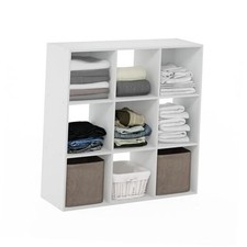  PELLI Closet Organizers and Storage Closet Organizer, Open Shelf 9-Cube White
