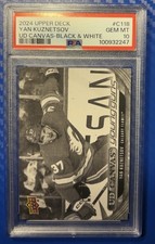 2024 Upper Deck Yan Kuznetsov Ud Canvas Young Guns Black And White Psa 10