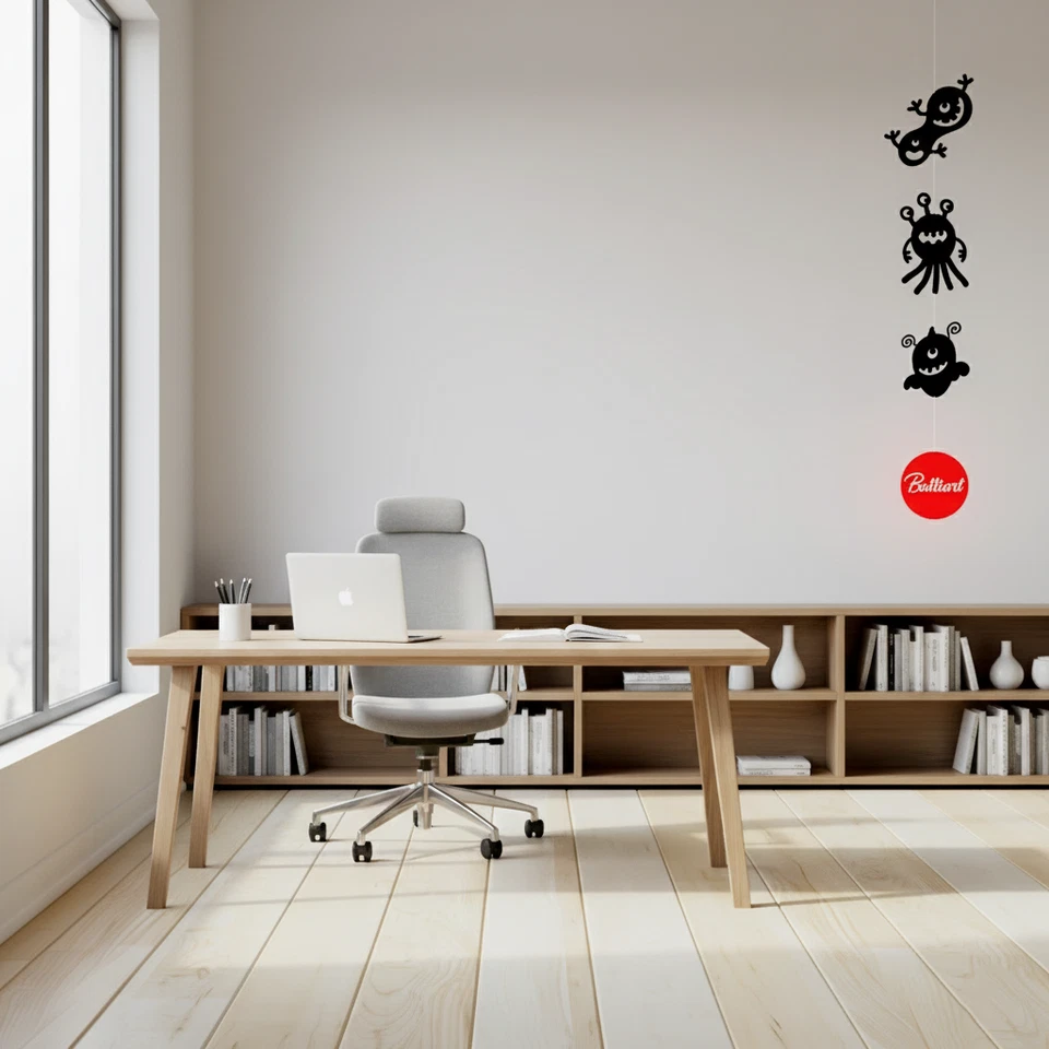 Adorable Monstruo Colgante Móvil Divertido y Divertido Decoración para Habitaciones Infantiles Foto 4 de 4