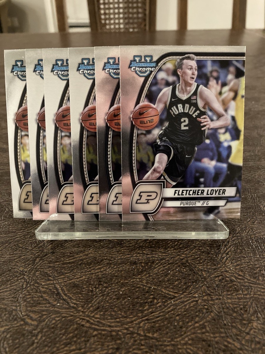 2024-25 Bowman University Chrome Fletcher Loyer Base 6-Card Lot Purdue