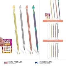 Lottery ticket scratcher tool stainless steel 4pc set ergonomic portable