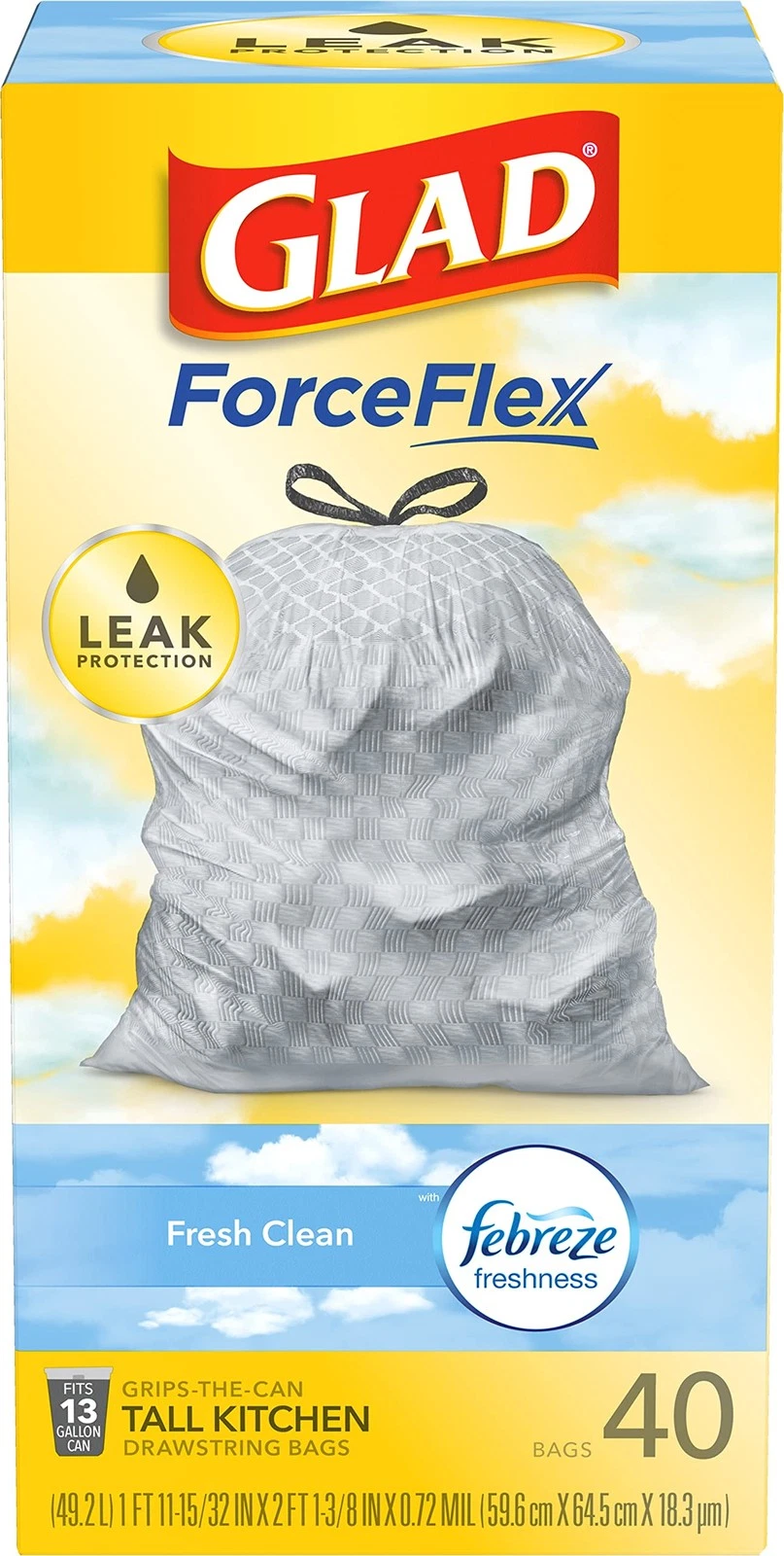 Glad CloroxPro ForceFlex Trash Bags